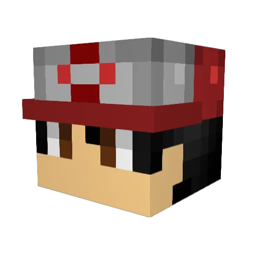 Dinozinmk2 Minecraft avatar head, 3D render