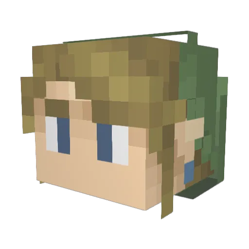 DinsBolero Minecraft avatar head, 3D render