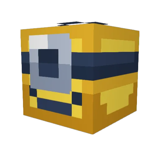 Dinsim Minecraft avatar head, 3D render