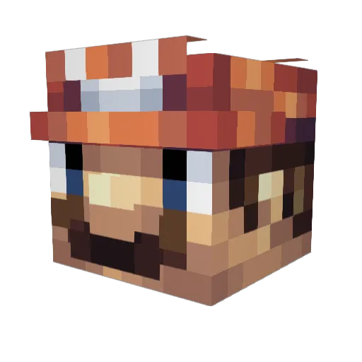 Dinsum1 Minecraft avatar head, 3D render