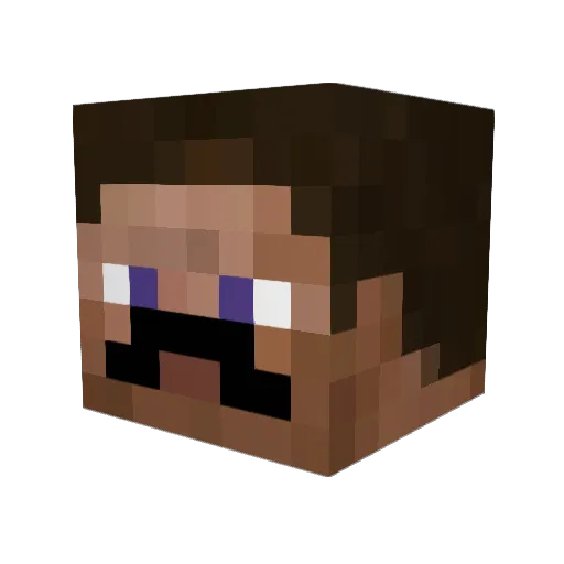 Dintannlege Minecraft avatar head, 3D render