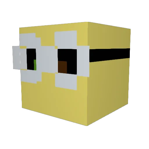 Dinu01 Minecraft avatar head, 3D render