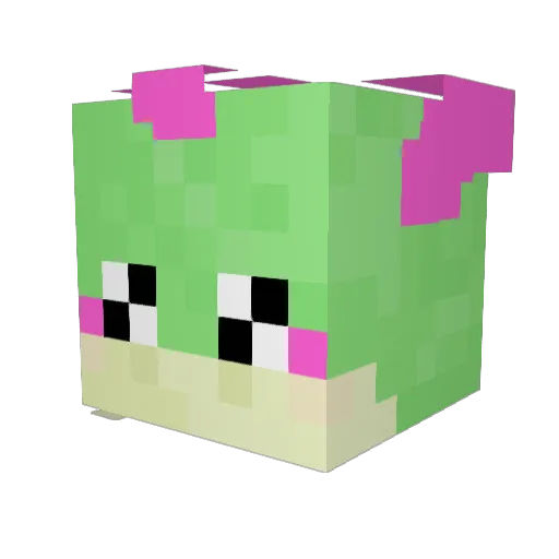 Dinussauru_ Minecraft avatar head, 3D render