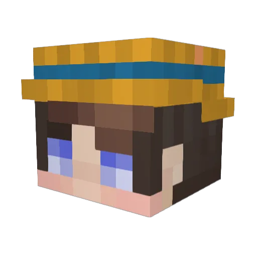 Dinx6 Minecraft avatar head, 3D render