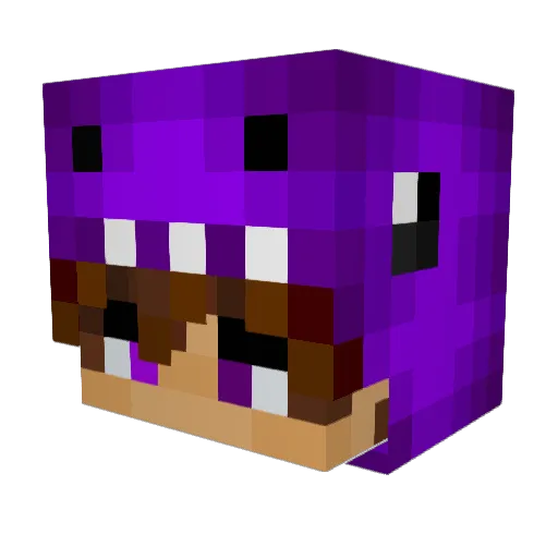 DinyD Minecraft avatar head, 3D render