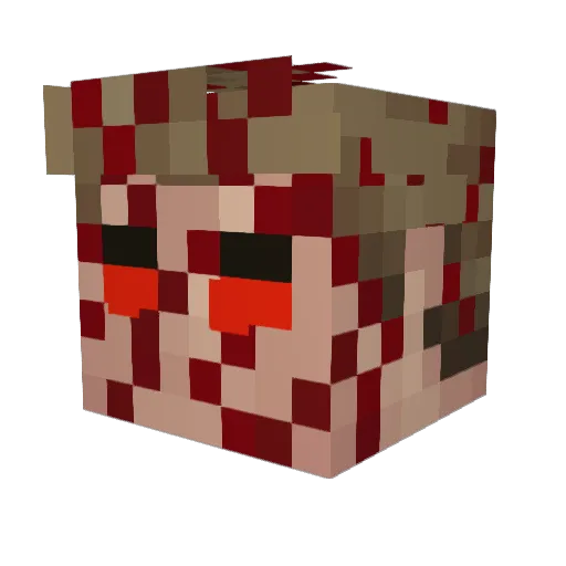 DioBrando2I Minecraft avatar head, 3D render