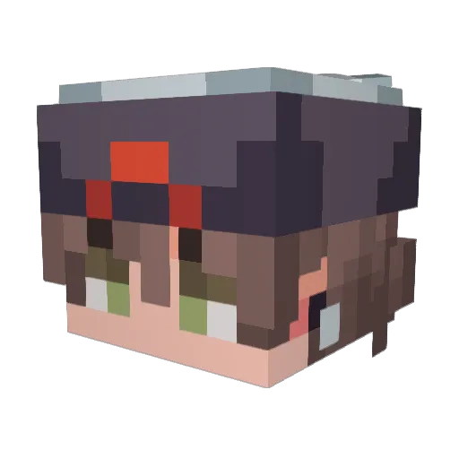 DioJuice Minecraft avatar head, 3D render