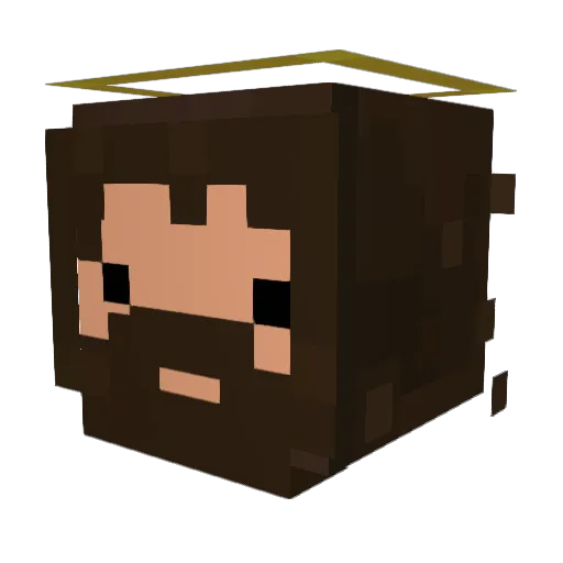 Dio_Gabibbo Minecraft avatar head, 3D render