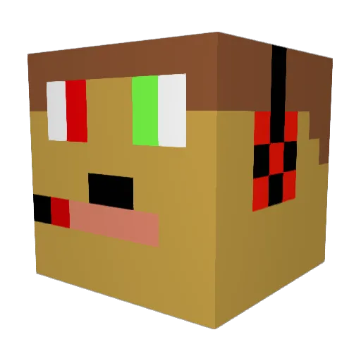 Dioda2115 Minecraft avatar head, 3D render