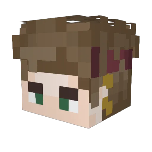 DiogoLuis Minecraft avatar head, 3D render