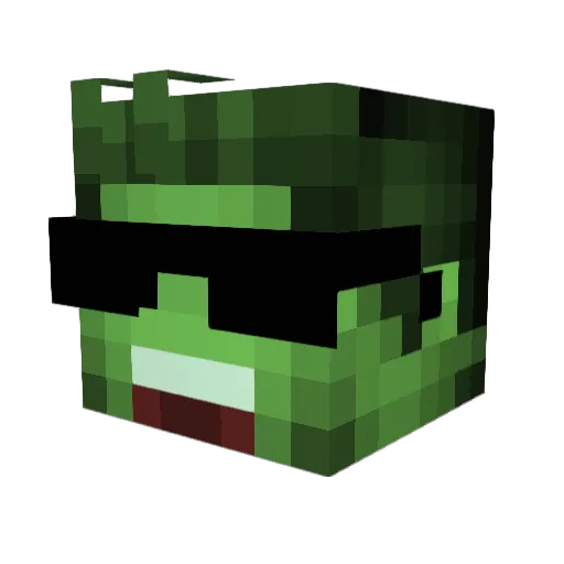 DiogoStream04 Minecraft avatar head, 3D render