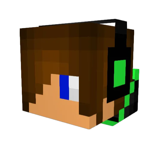Diogo_008 Minecraft avatar head, 3D render