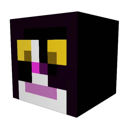 Diomme Minecraft avatar head, 3D render