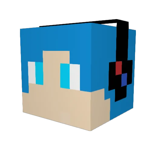 DionEvil Minecraft avatar head, 3D render