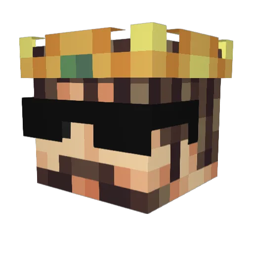 DionW07 Minecraft avatar head, 3D render