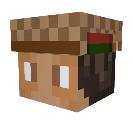DionZaf Minecraft avatar head, 3D render