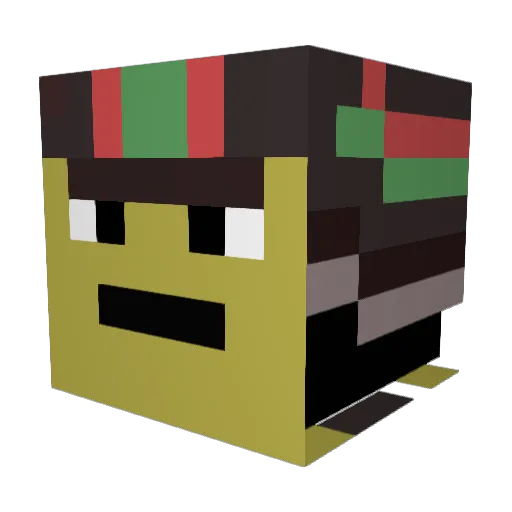 Dion_Dr Minecraft avatar head, 3D render