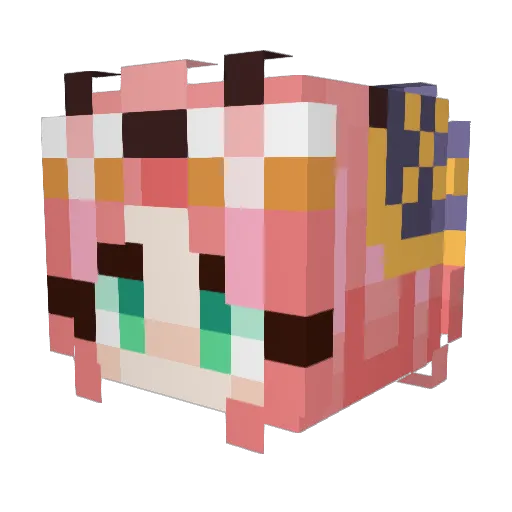 DionaQAQ Minecraft avatar head, 3D render