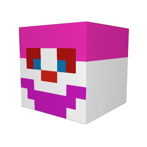 Dionhusmans Minecraft avatar head, 3D render