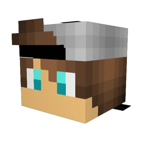 Dionpigen Minecraft avatar head, 3D render