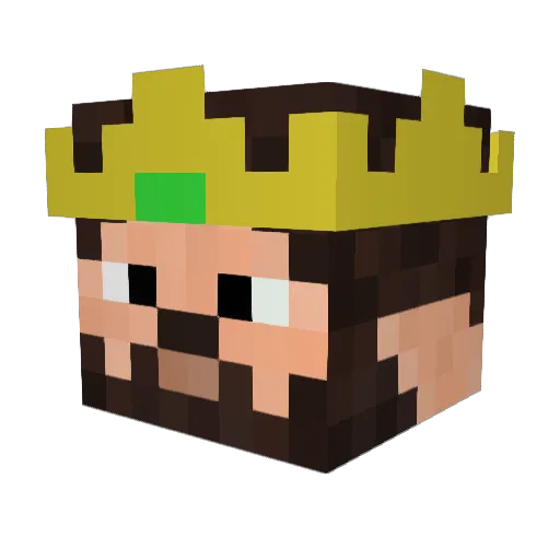 Dionysos123 Minecraft avatar head, 3D render