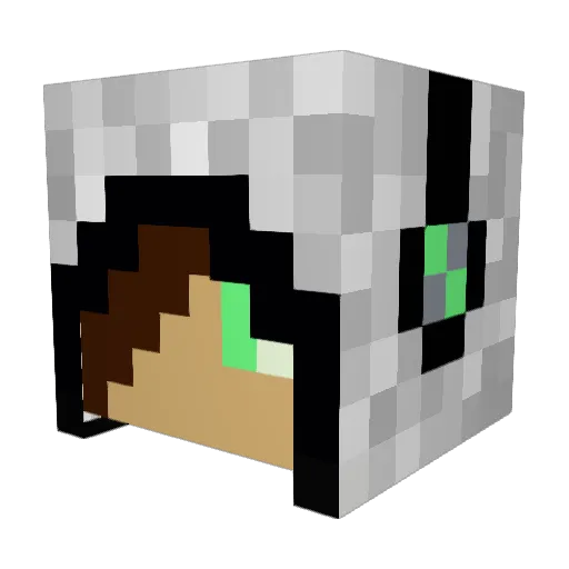 Dioritalo Minecraft avatar head, 3D render