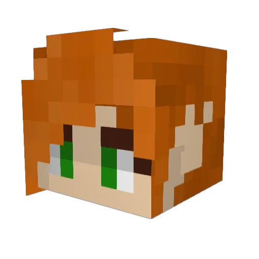 DioritePoodle Minecraft avatar head, 3D render