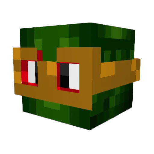 Diorskii Minecraft avatar head, 3D render
