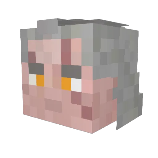DiosAriza Minecraft avatar head, 3D render
