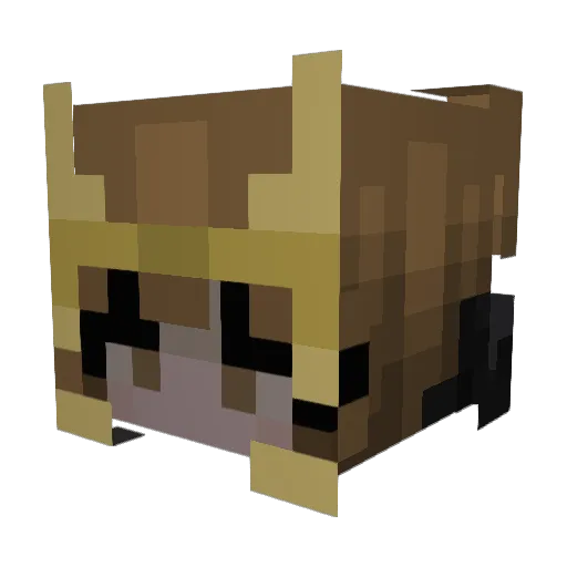 DiosLoki Minecraft avatar head, 3D render