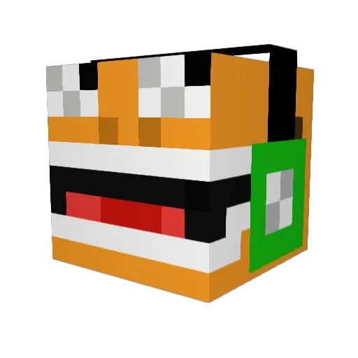 DiosMeitor Minecraft avatar head, 3D render