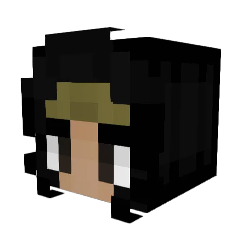 DiosaSangre Minecraft avatar head, 3D render