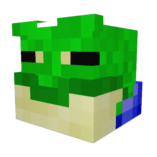 Diosbario Minecraft avatar head, 3D render