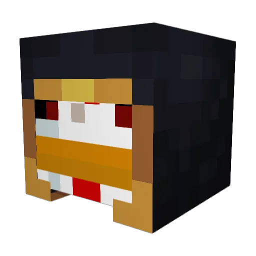 DioxineKip Minecraft avatar head, 3D render
