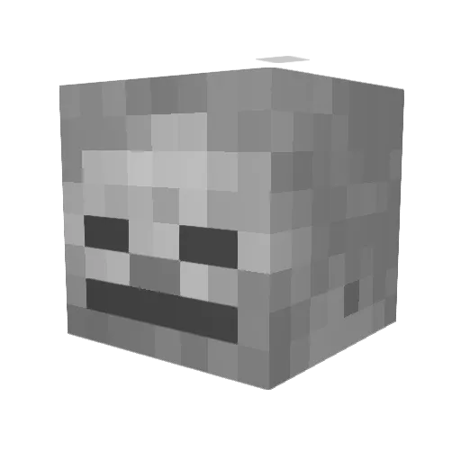 Dioxto Minecraft avatar head, 3D render