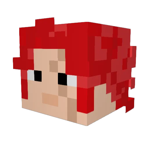 Dioxx Minecraft avatar head, 3D render