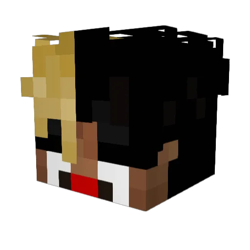 Diozinkk Minecraft avatar head, 3D render