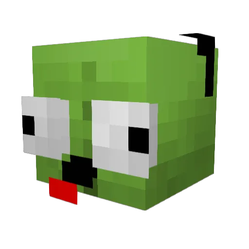 DipZzZzZ Minecraft avatar head, 3D render