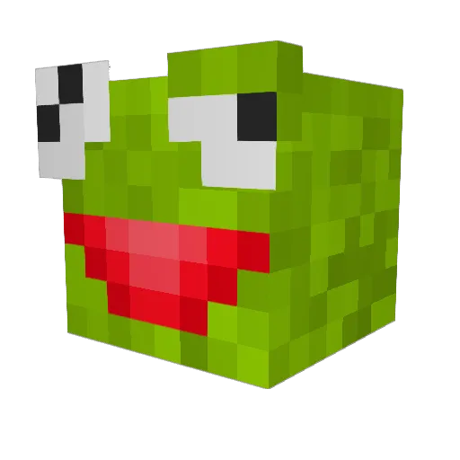 Diparco Minecraft avatar head, 3D render