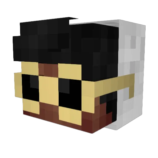 Dipdat Minecraft avatar head, 3D render
