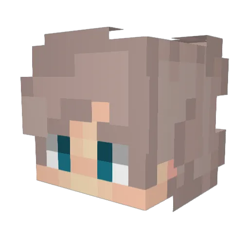 Diph Minecraft avatar head, 3D render