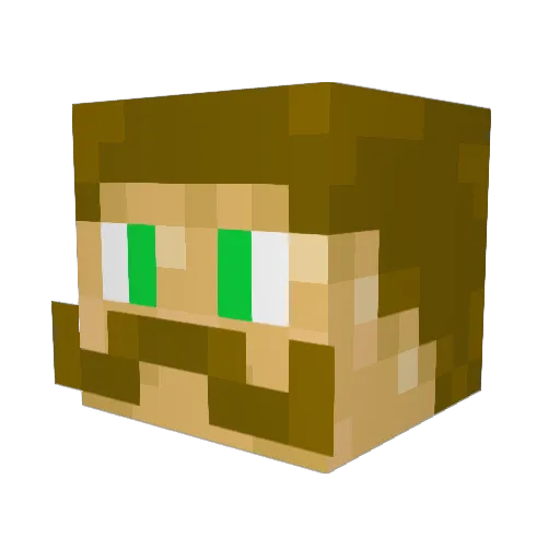 Dipido Minecraft avatar head, 3D render