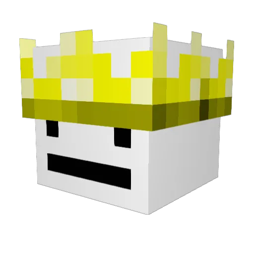 Dipin Minecraft avatar head, 3D render