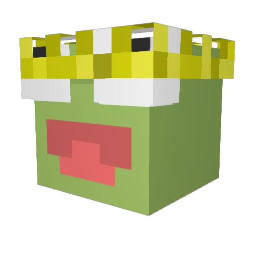 Dipipanda Minecraft avatar head, 3D render