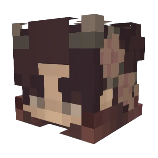 Diplex89 Minecraft avatar head, 3D render