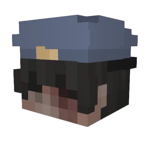 DiploJack47 Minecraft avatar head, 3D render