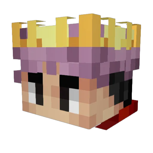 Diplomatic Minecraft avatar head, 3D render