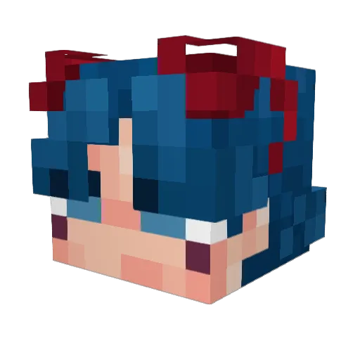 Dipovsky_ Minecraft avatar head, 3D render