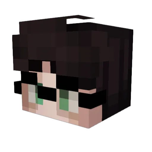 DipperShy Minecraft avatar head, 3D render