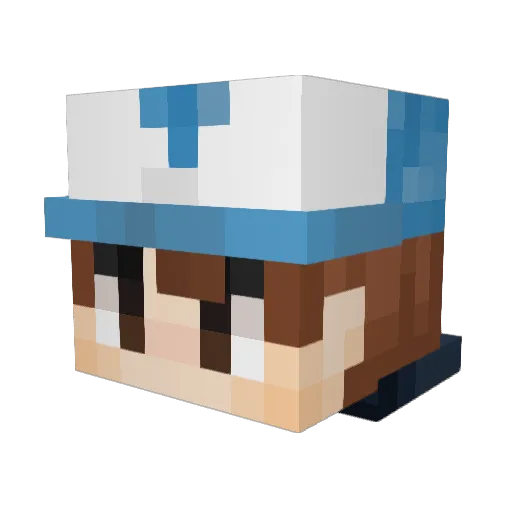 Dipperxfa Minecraft avatar head, 3D render